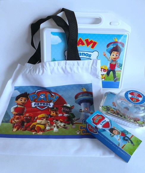 Kit Maleta Festa na Escola Patrulha Canina com Bolsa