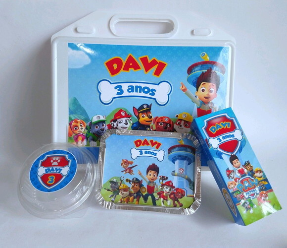 Kit Maleta Festa na Escola Patrulha Canina com Bolsa