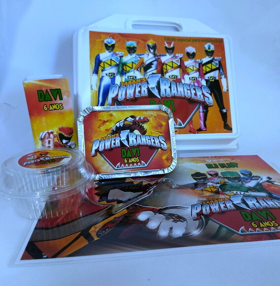 Kit Maleta Festa na Escola Power Rangers