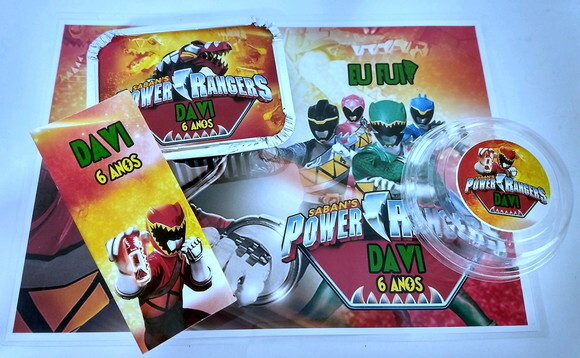 Kit Maleta Festa na Escola Power Rangers