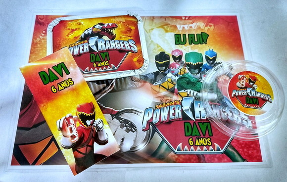 Kit Maleta Festa na Escola Power Rangers