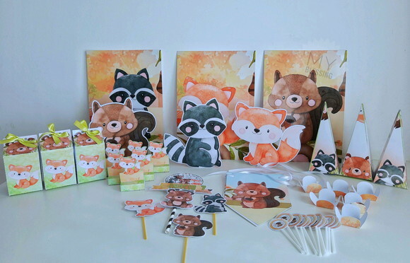 Kit Só Um Bolinho Bosque Encantado Aquarelado
