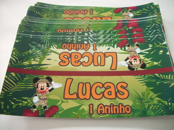 Lapela Personalizada Mickey Safari
