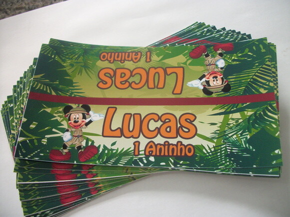 Lapela Personalizada Mickey Safari