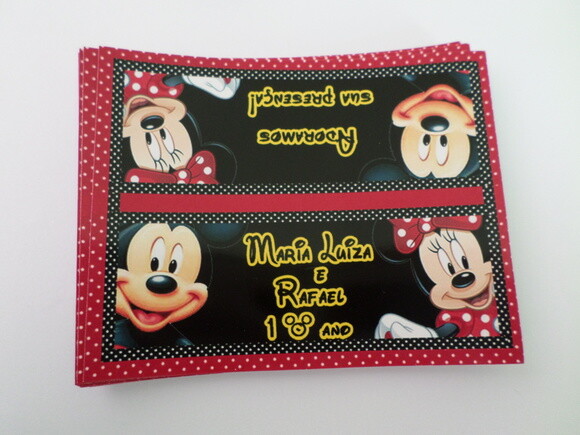 Lapela Personalizada Minine e Mickey
