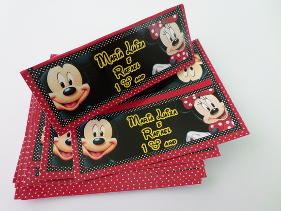 Lapela Personalizada Minine e Mickey
