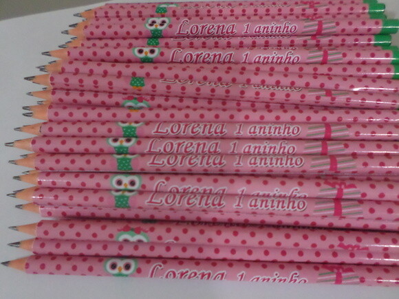 Lapis Personalizado Corujinha