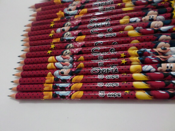 Lapis Personalizados Mickey e Minnie