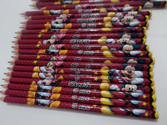 Lapis Personalizados Mickey e Minnie