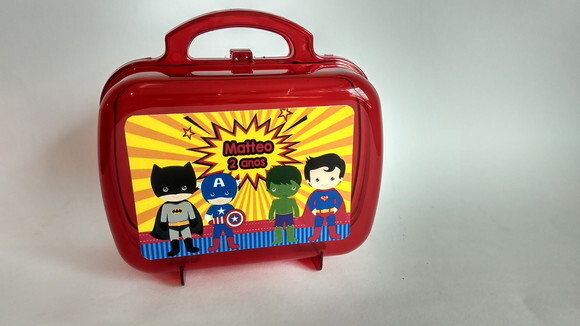 Maleta Acrilica Personalizada Super Herois
