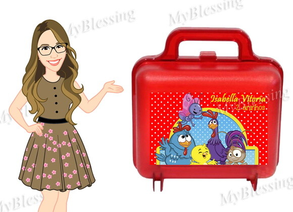 Maleta Acrilica Personalizada Galinha Pintadinha