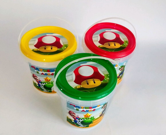 Massinha no Pote Personalizada Super Mario