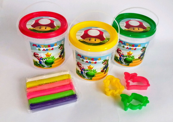 Massinha no Pote Personalizada Super Mario