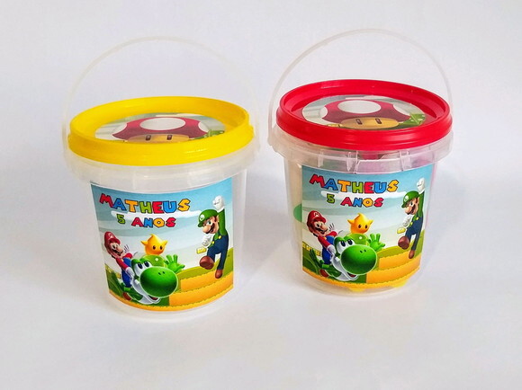 Massinha no Pote Personalizada Super Mario