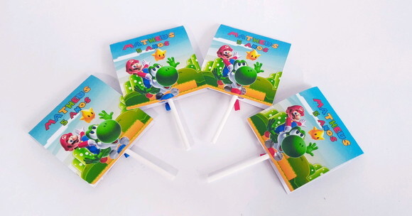 Pirulitos Personalizados Super Mario