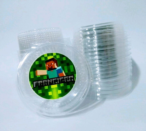 Pote de Bolo Personalizado Minecraft