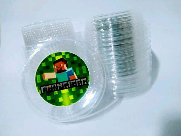 Pote de Bolo Personalizado Minecraft