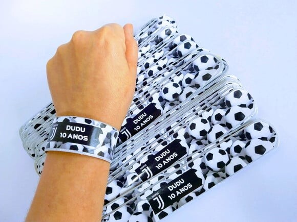 Pulseira Bate Enrola Personalizada Futebol