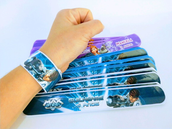 Pulseira Bate Enrola Personalizada Frozen