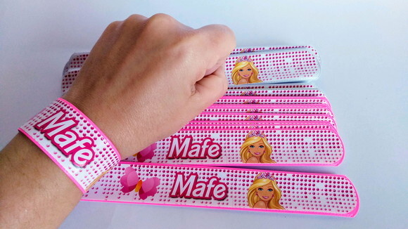 Pulseira Bate Enrola Personalizadas Barbie