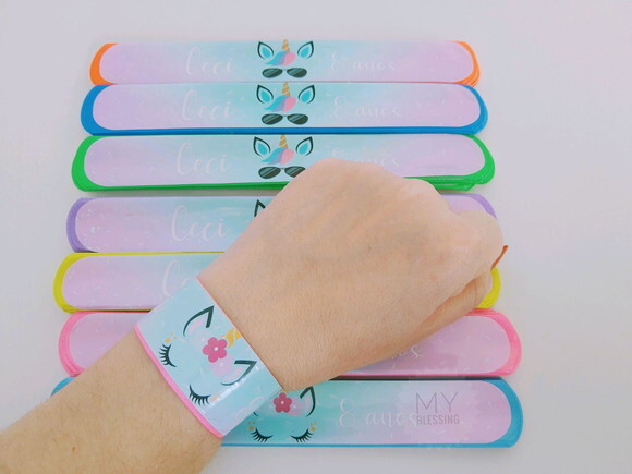 Pulseira Bate Enrola Personalizadas Unicórnio