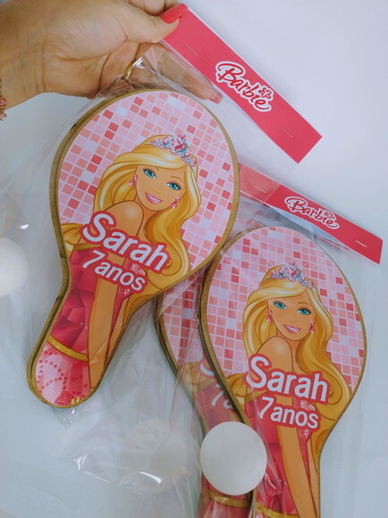 Raquete de Ping Pong Personalizada Barbie