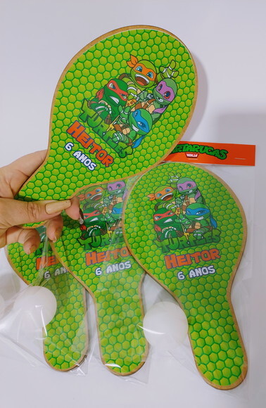 Raquete de Ping Pong Personalizada Tartarugas Ninjas