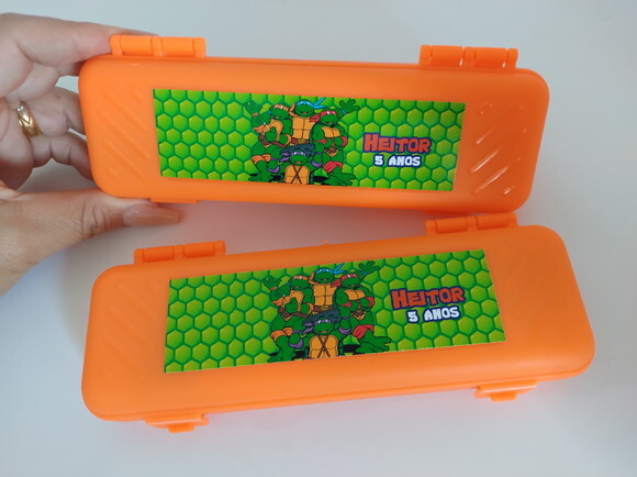 Rótulo Adesivo Personalizado para Estojo de Plástico