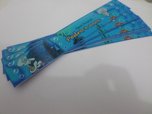 Rotulo para Agua Bob Esponja