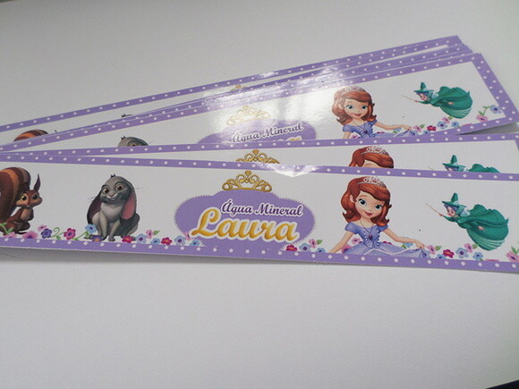 Rotulo para Agua da Princesa Sofia