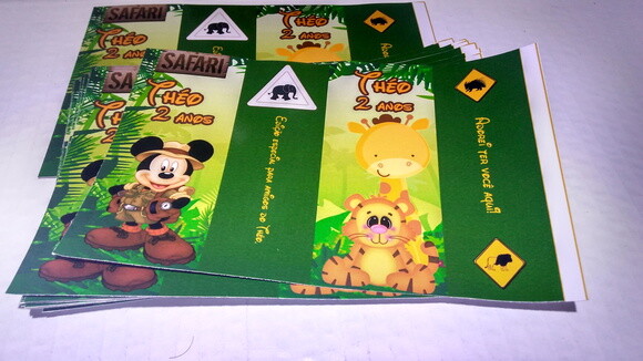 Rotulo para Caixa de Suco Mickey Safari