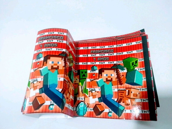 Rotulo para Caixa de Suco Minecraft