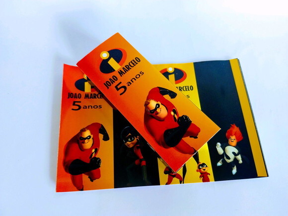 Rotulo para Caixa de Suco Personalizado os Incríveis