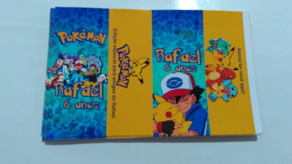 Rotulo para Caixa de Suco Pokemon