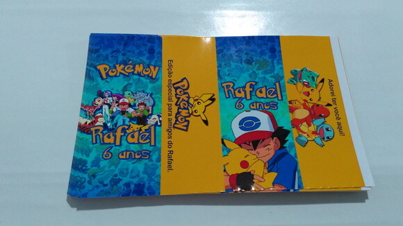 Rotulo para Caixa de Suco Pokemon