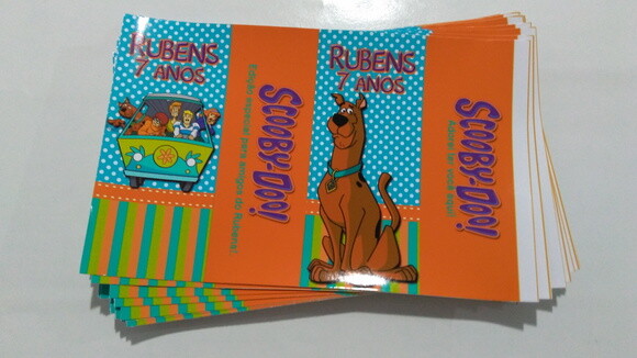 Rotulo para Caixa de Suco Scooby Doo