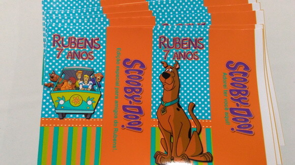 Rotulo para Caixa de Suco Scooby Doo