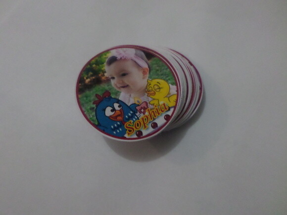 Rotulo para latinha galinha pintadinha