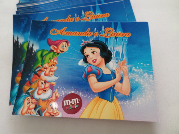 Rotulo para mms branca de neve