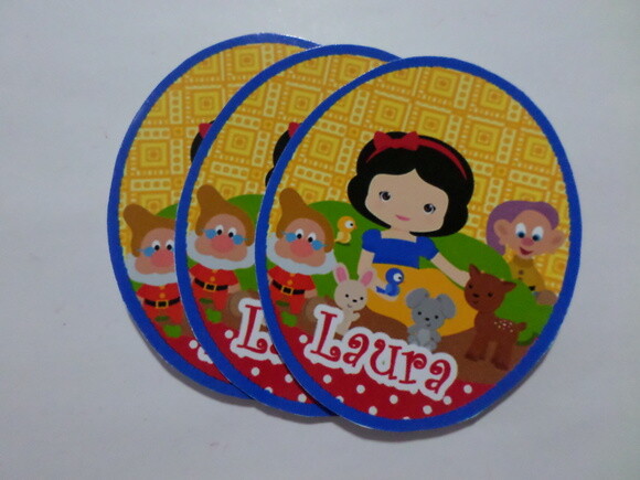 Rotulo para tubet branca de neve