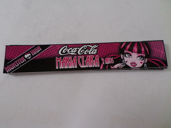 Rotulo Personalizado para Coca Cola Monster High