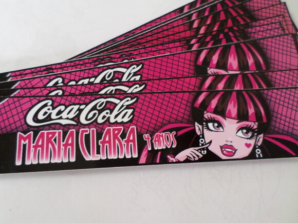 Rotulo Personalizado para Coca Cola Monster High