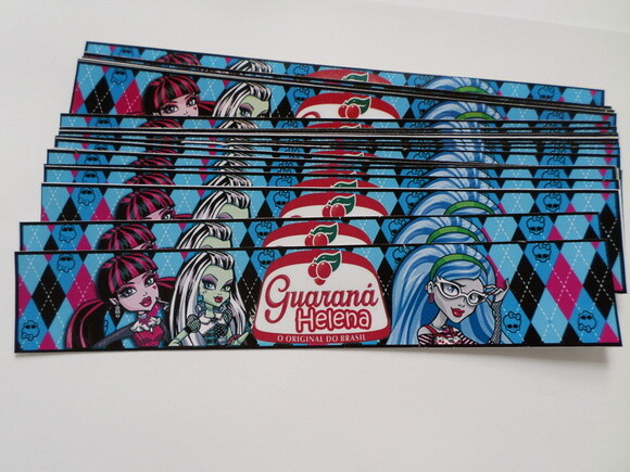 Rotulo Personalizado para Guarana Monster High