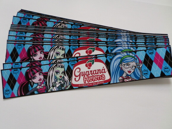Rotulo Personalizado para Guarana Monster High