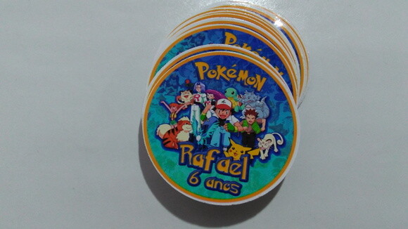 Rotulo Personalizado para Latinha Pokemon