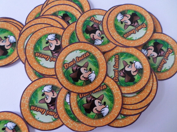 Rótulo Personalizado para Latinha Mickey Safari