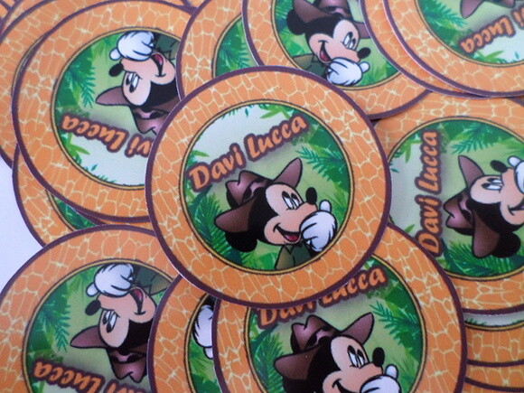 Rótulo Personalizado para Latinha Mickey Safari