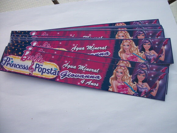 Rótulos para Agua Barbie Pop Star