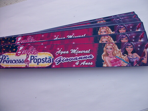 Rótulos para Agua Barbie Pop Star