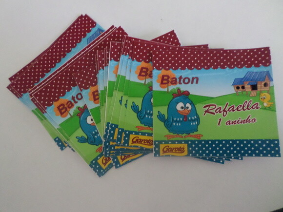 Rotulos para Baton galinha pintadinha